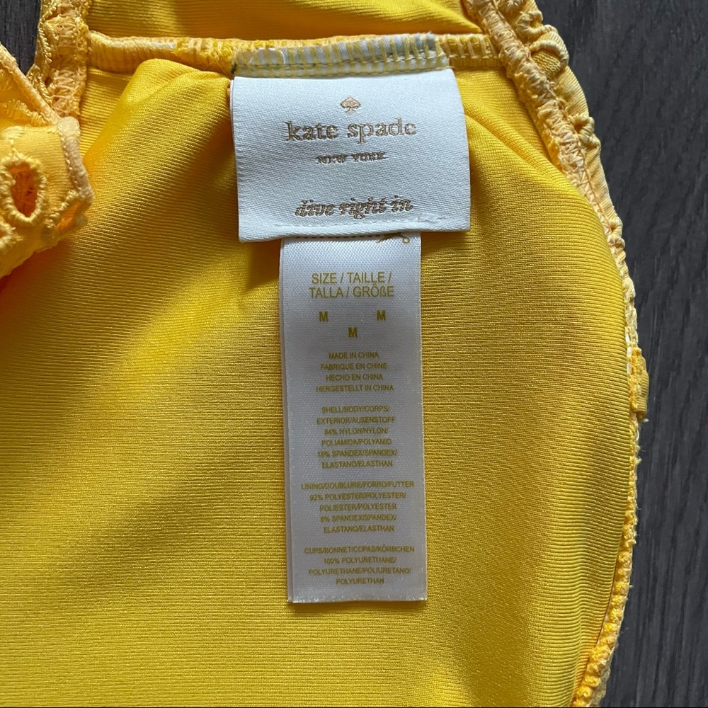 Kate Spade Floral & Eyelet Yellow Bikini Set - Picture 4 of 6